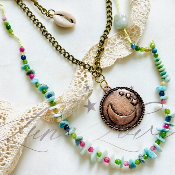 FREE PEOPLE x Ariana Ost Celestial Layered Charmed Necklace - EXCLUSIVE! - Picture 5 of 7